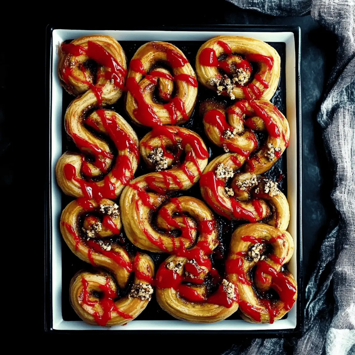 Halloween Breakfast Idea - Easy Bloody Guts Cinnamon Rolls Recipe
