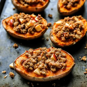 Irresistible Cranberry Apple Twice-Baked Sweet Potatoes