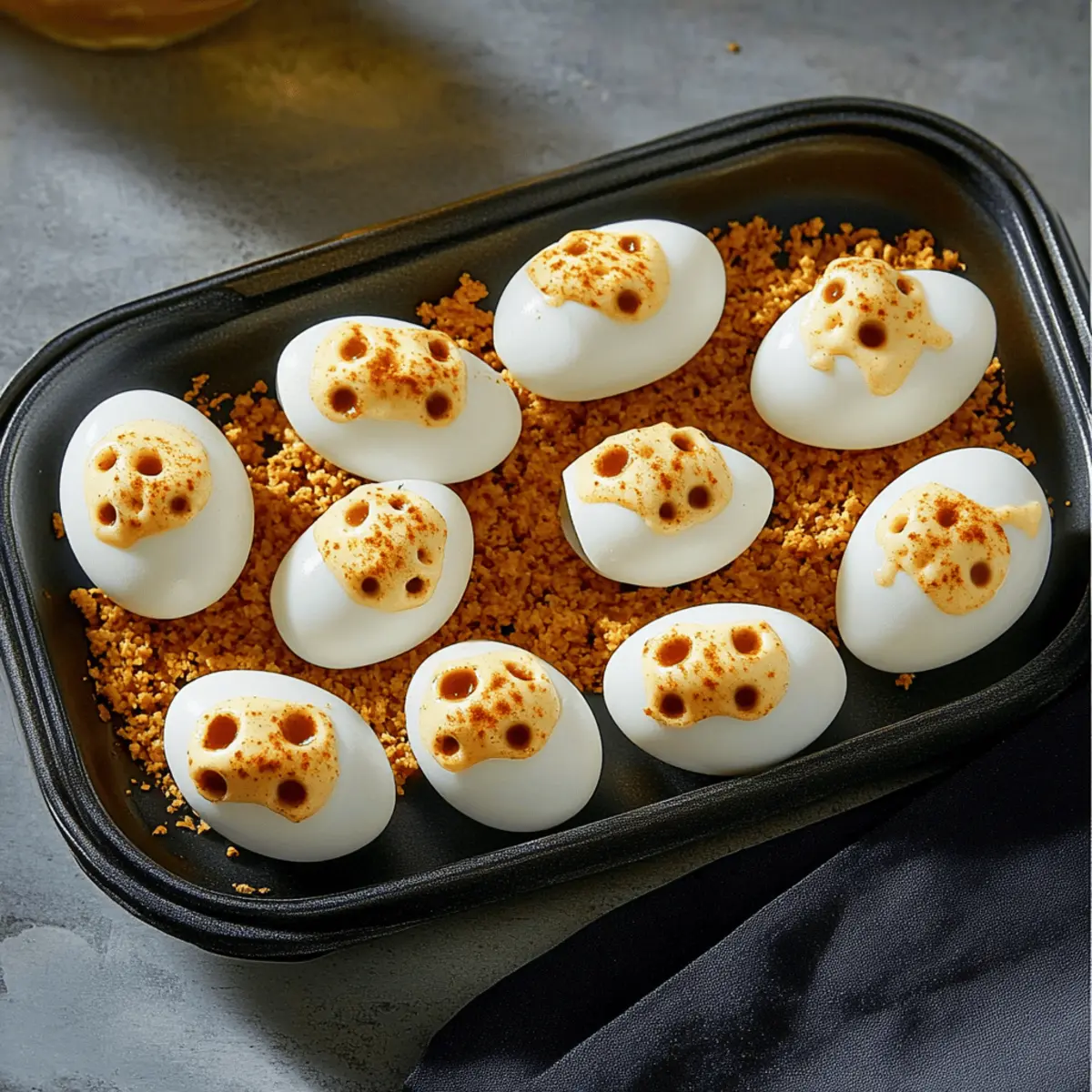 Skull-Shaped Deviled Eggs