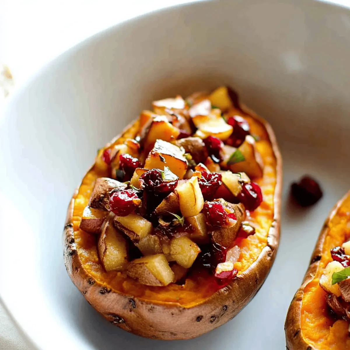 Irresistible Cranberry Apple Twice-Baked Sweet Potatoes Recipe