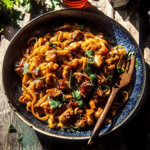 Sticky Garlic Chicken Noodles