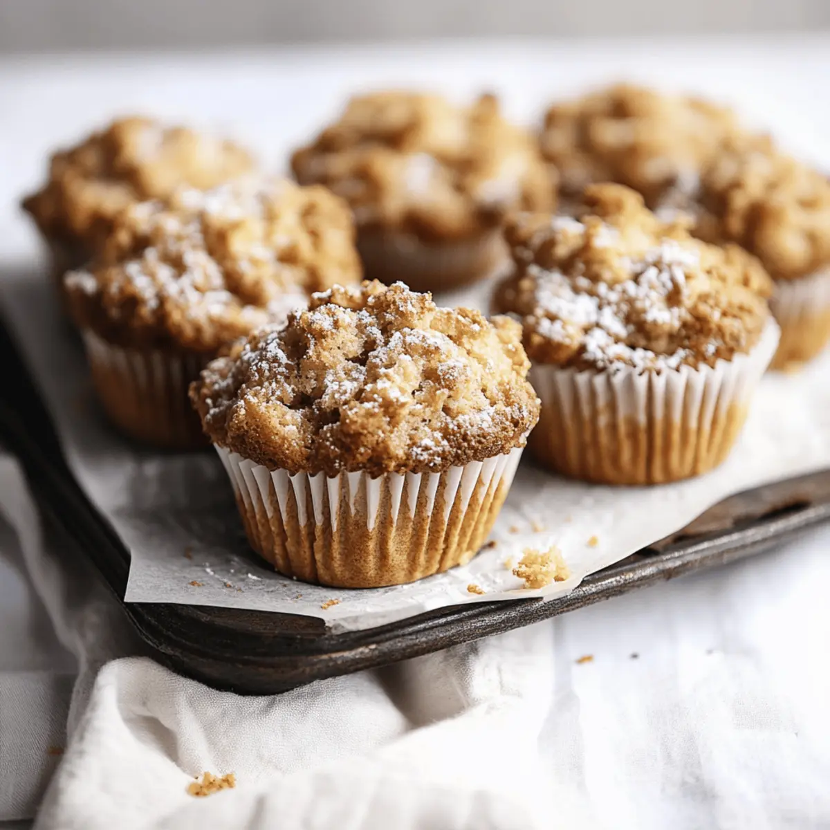 Delicious Coffee Cake Muffins with Crumb Topping and Glaze