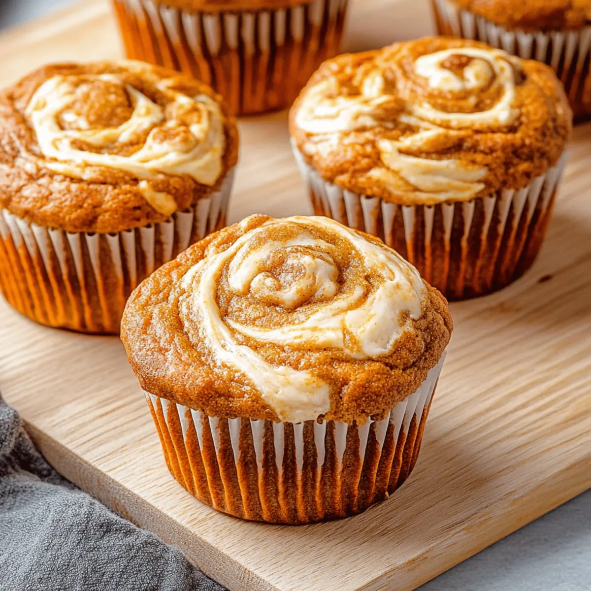 Pumpkin Cream Cheese Swirl Muffins