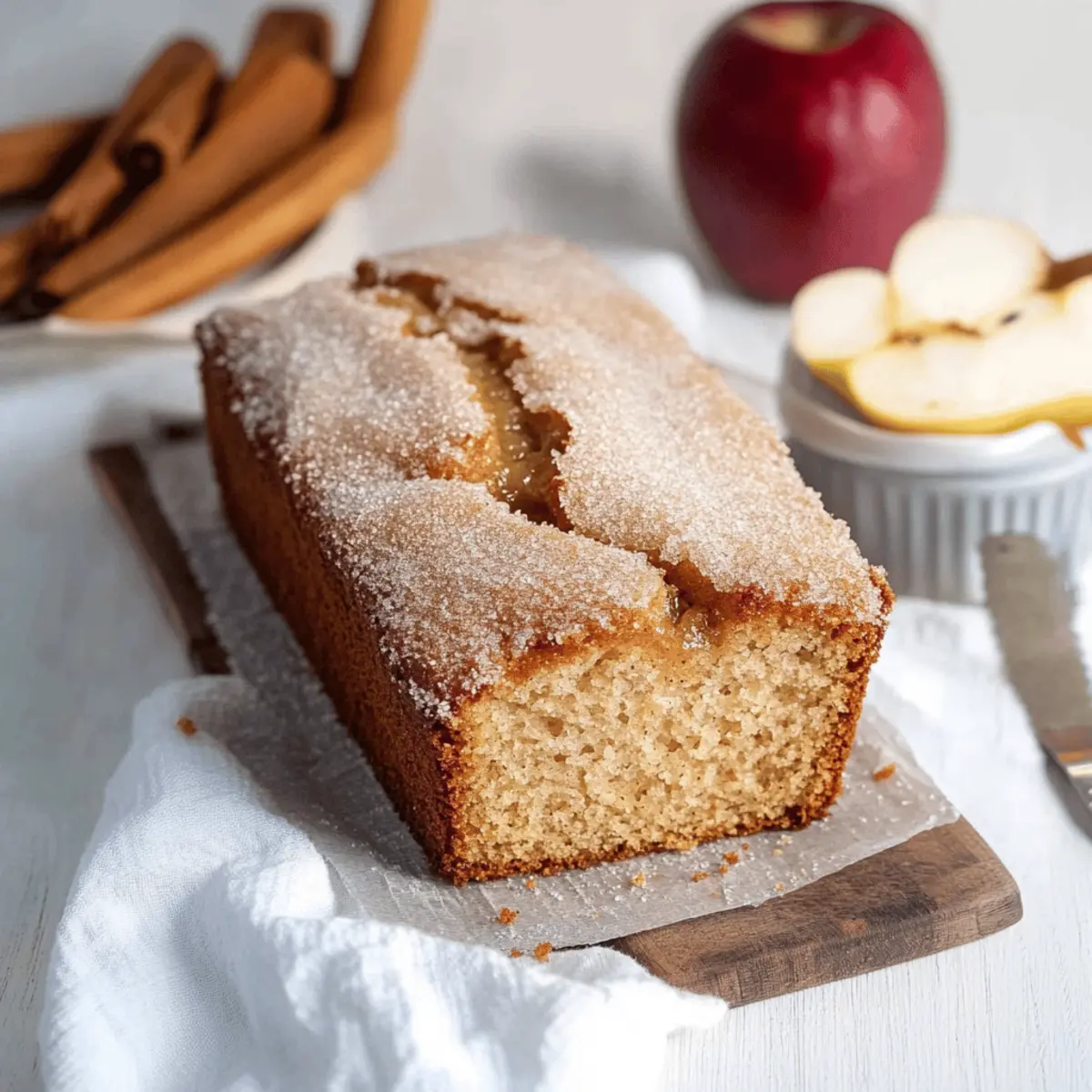Spiced Apple Cider Donut Loaf with a Cinnamon Sugar Crust Recipe