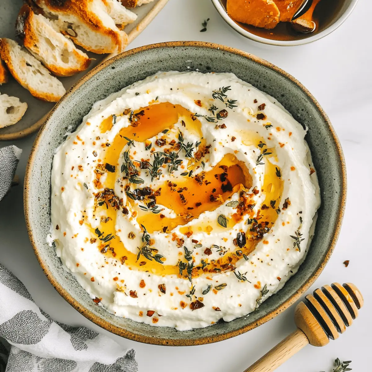 Delicious Ricotta Dip with Hot Honey and Walnuts Recipe