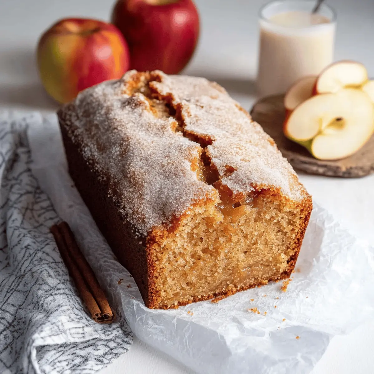 Spiced Apple Cider Donut Loaf with a Cinnamon Sugar Crust Recipe