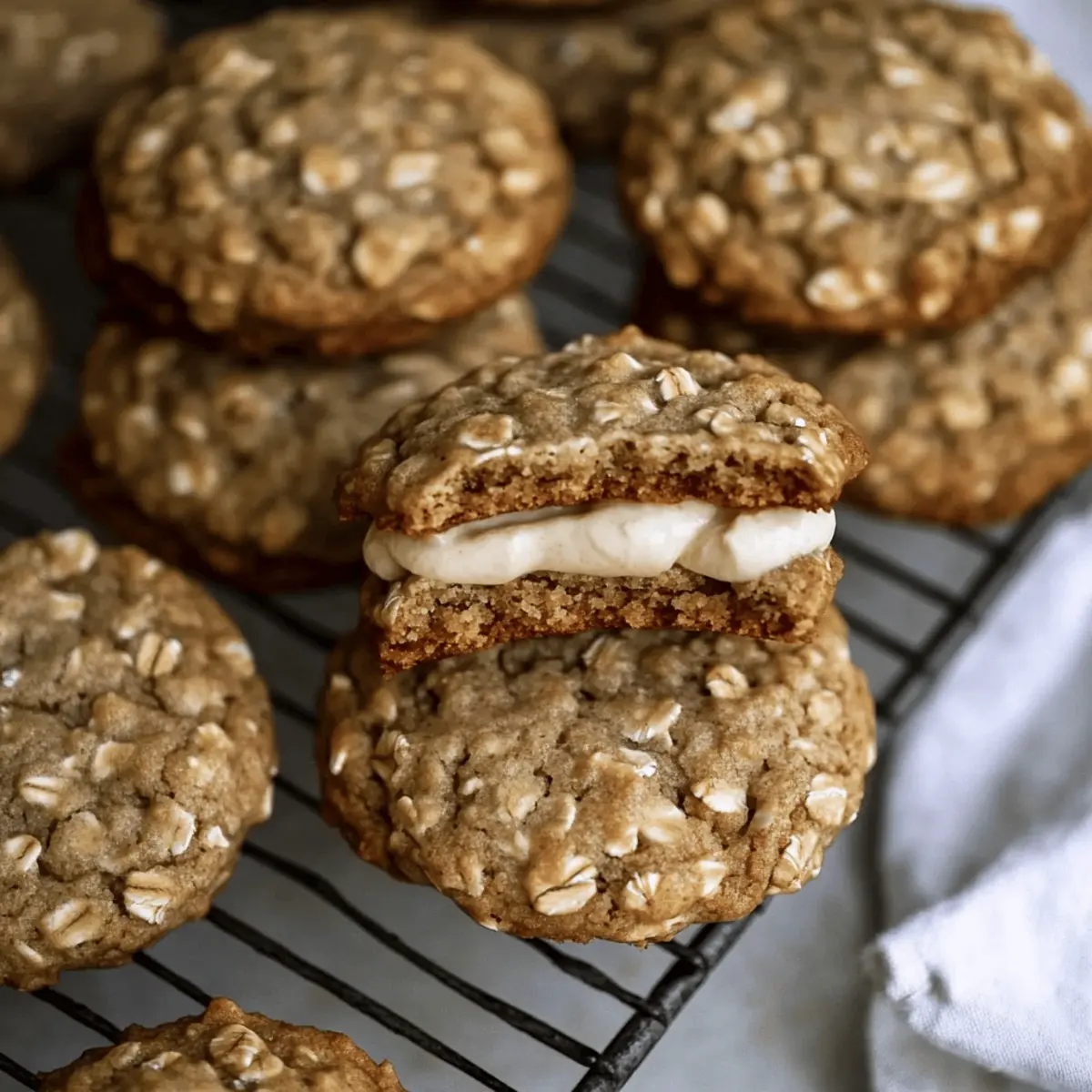 Chewy Brown Butter Chai Oatmeal Cookies with Cream Cheese Frosting