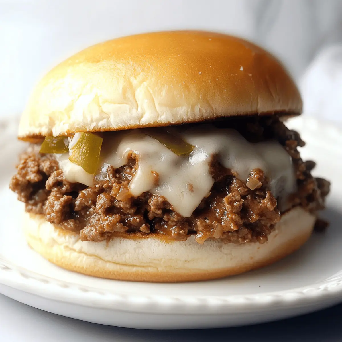 Steakhouse Burger Sloppy Joes: A Savory Cheesesteak Twist