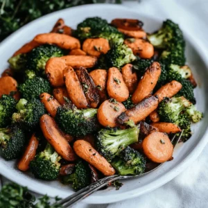 Roasted Broccoli and Carrots