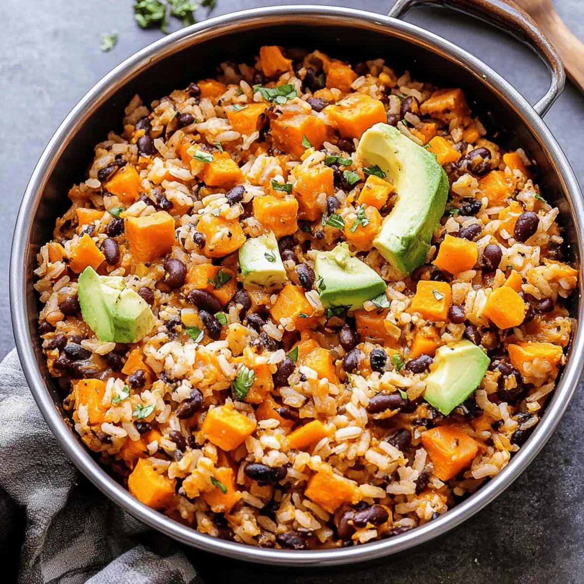Delicious Rice and Bean Casserole with Sweet Potatoes Recipe