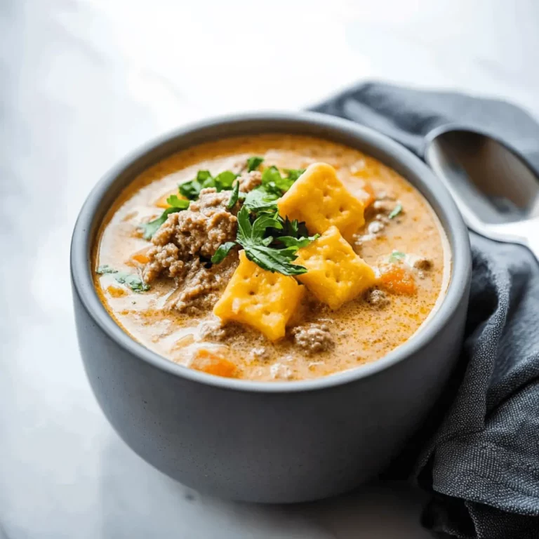 Easy Crockpot Cheeseburger Soup Recipe