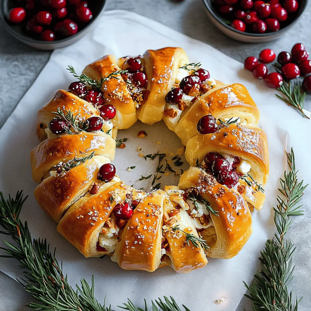 Cranberry and Brie Wreath