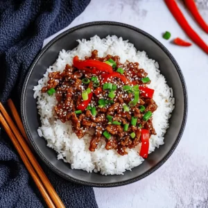 Crispy Chilli Beef Rice