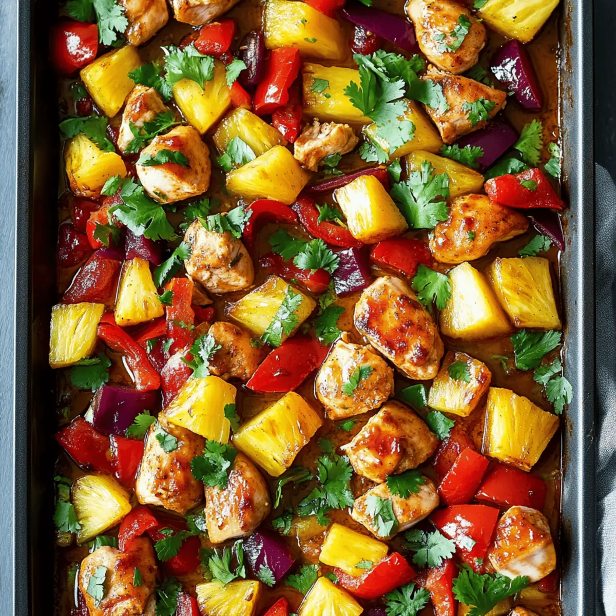 Delicious Sheet Pan Hawaiian Chicken with Pineapple and Peppers