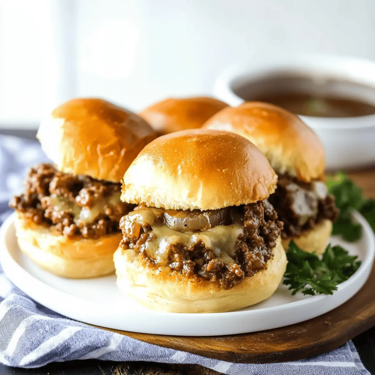 Comforting French Onion Beef Sloppy Joes with Melted Cheese Recipe