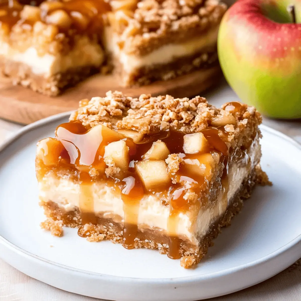 Deliciously Creamy Caramel Apple Cheesecake Bars Recipe