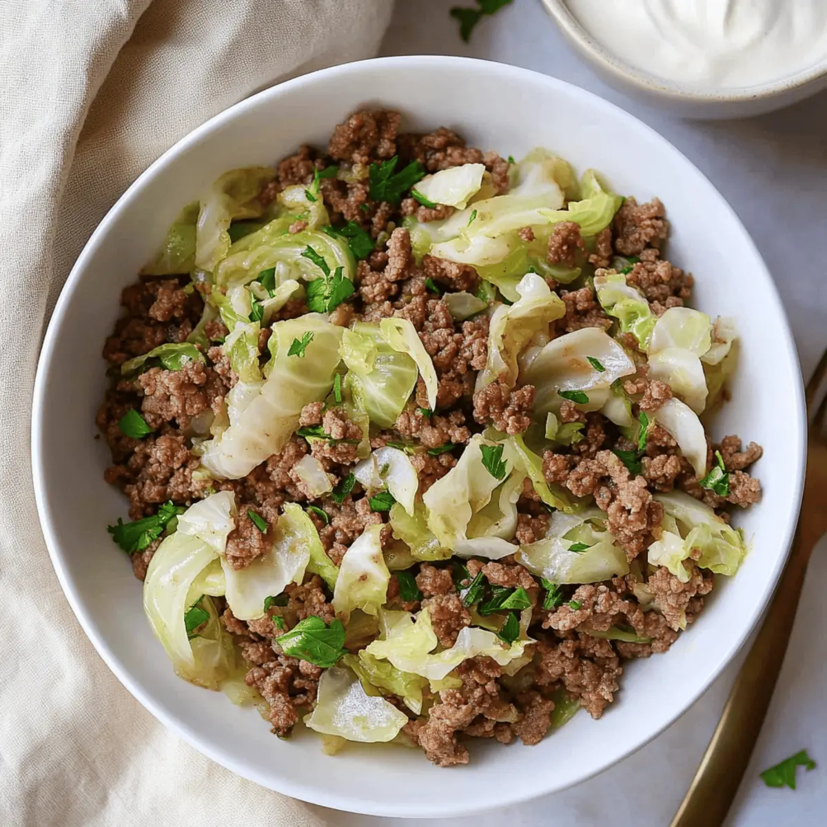 Delicious Ground Beef and Chopped Cabbage Skillet Recipe