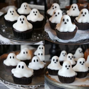 Spooky Cute Ghost Mini Cakes