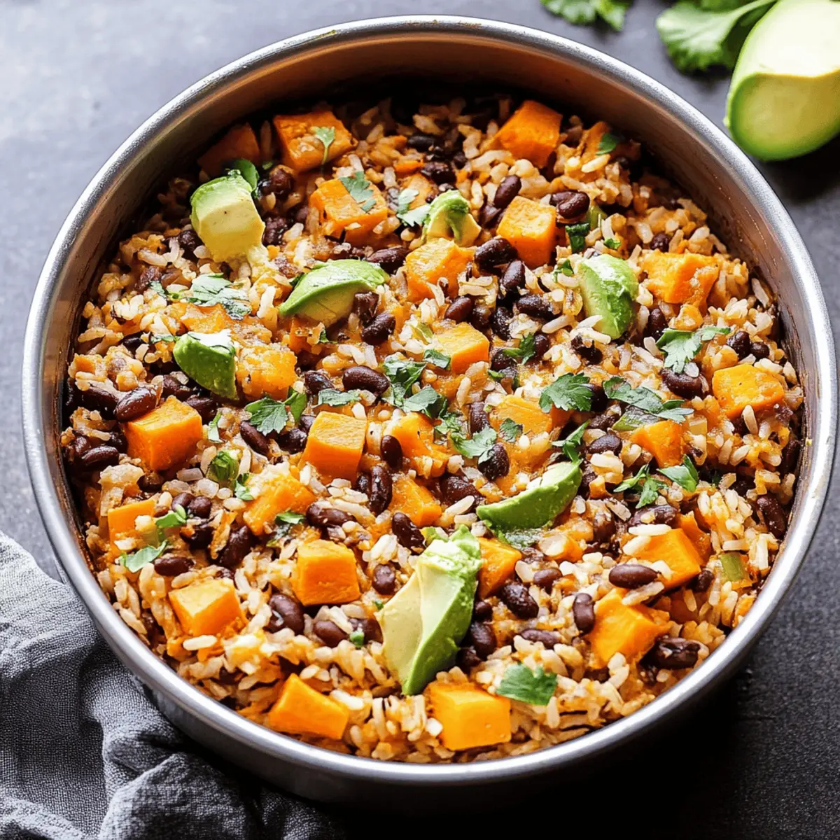 Delicious Rice and Bean Casserole with Sweet Potatoes Recipe