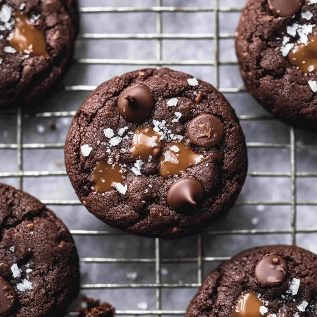 Delicious Salted Caramel Chocolate Cookies with Rolo Filling