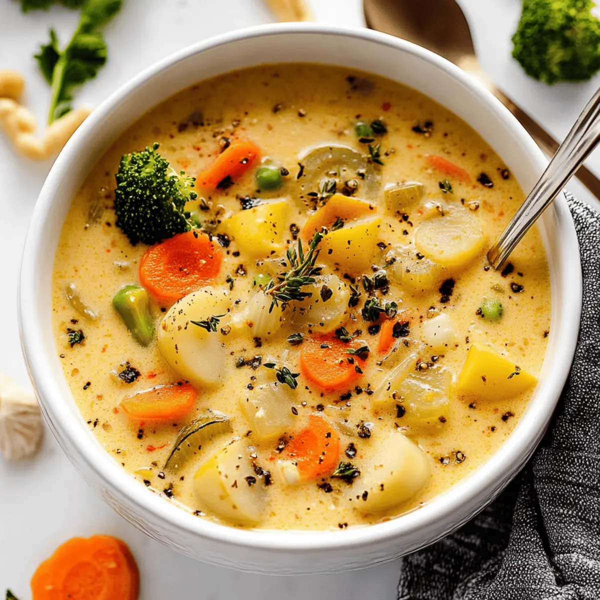 Delicious One-Pot Creamy Vegetable Soup Ready in 35 Minutes