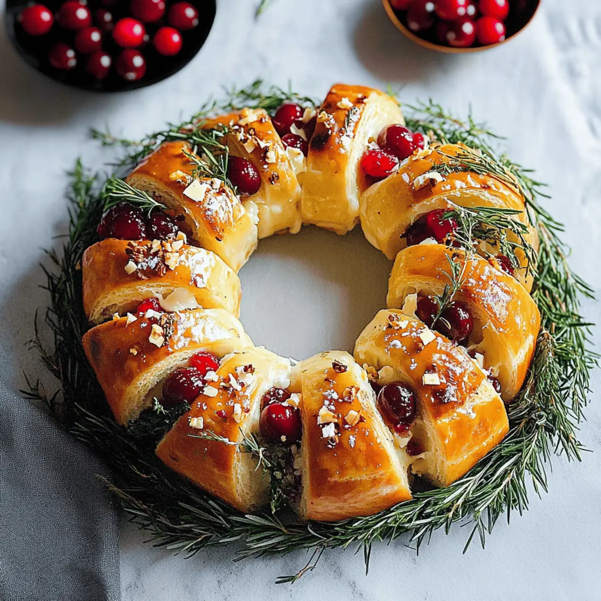 How to Make a Delicious Cranberry and Brie Wreath for Parties