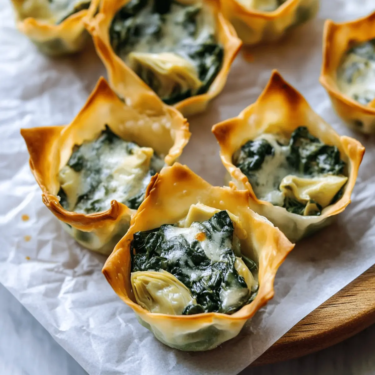 Delicious Spinach & Artichoke Wonton Cups Recipe in 20 Minutes