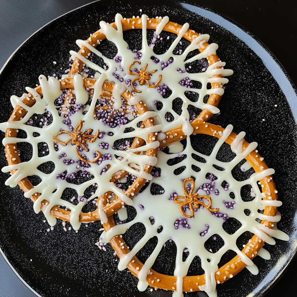 Spider Web Pretzels