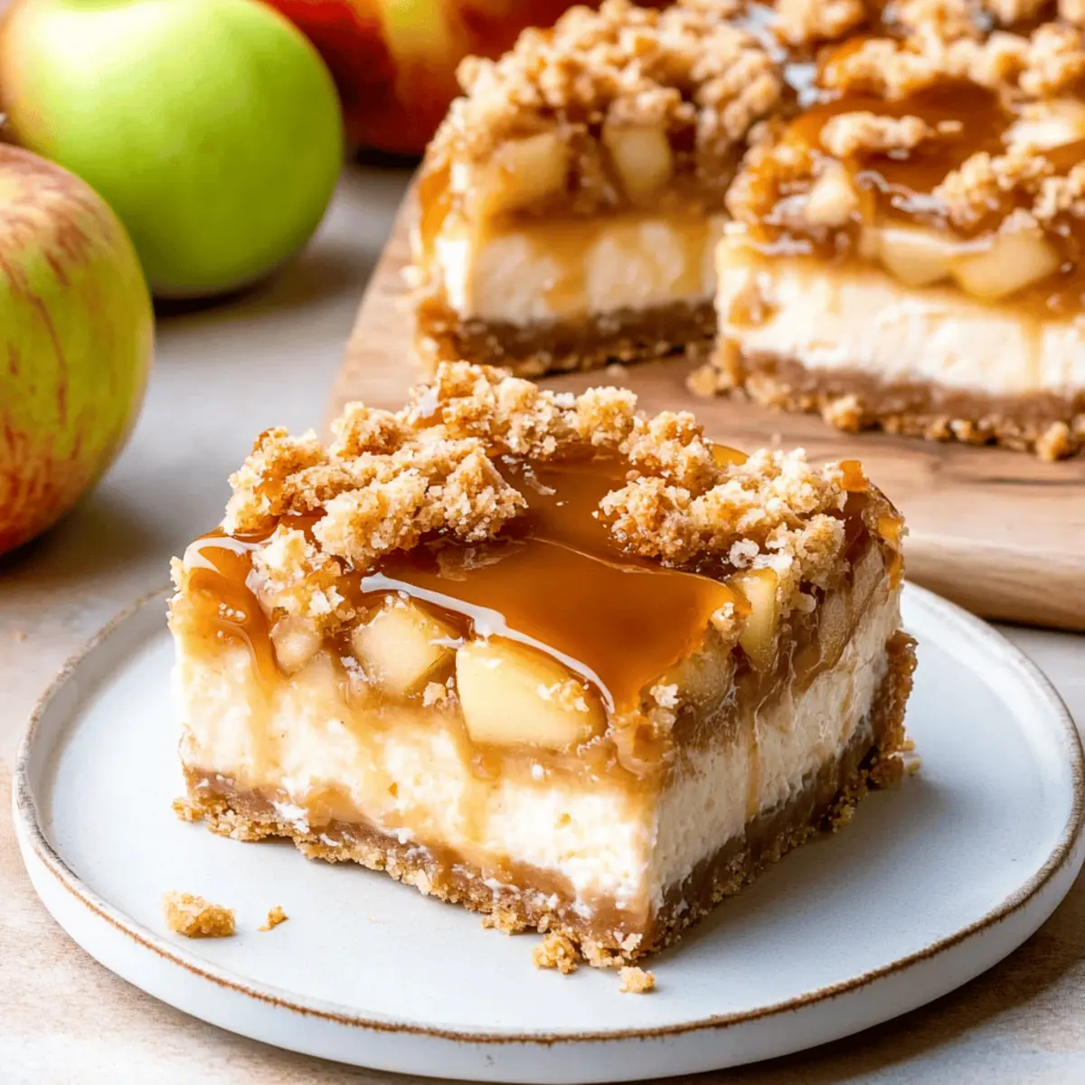 Caramel Apple Cheesecake Bars Recipe