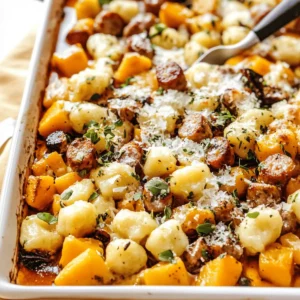 Creamy Butternut Squash Gnocchi with Sausage Recipe