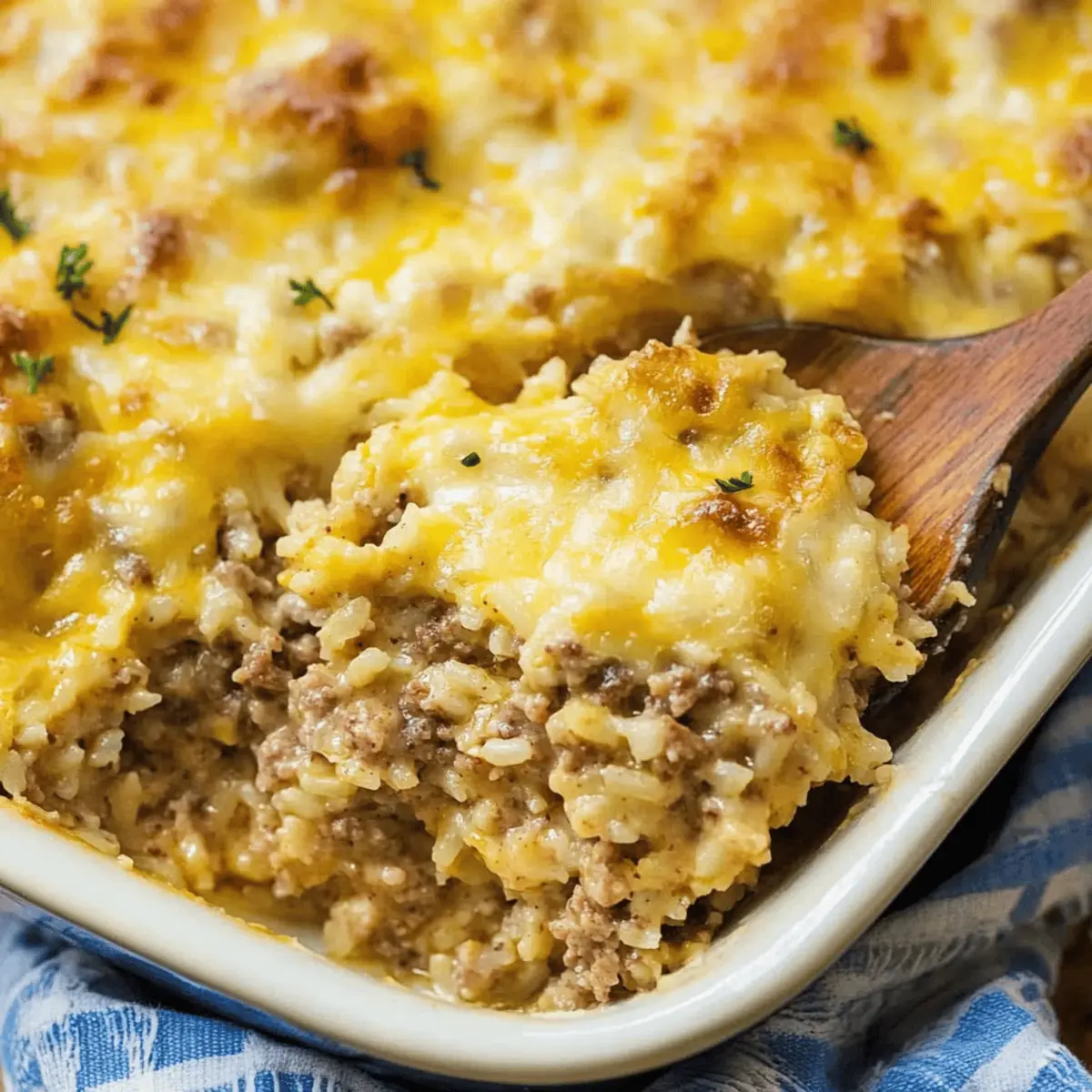 Cheesy Hamburger Rice Casserole Recipe for Family Dinner Night