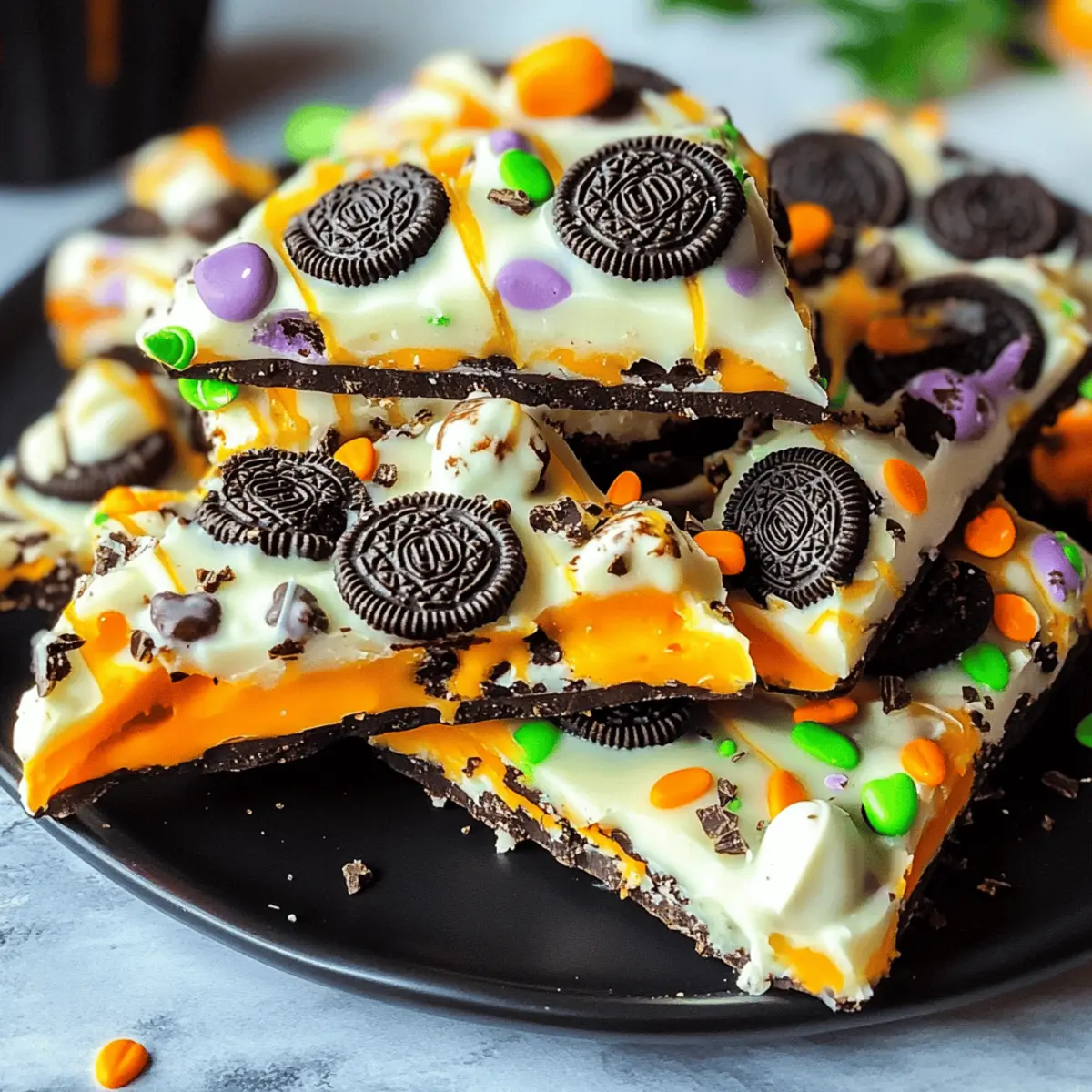Easy White Chocolate Halloween Oreo Bark Recipe for Festive Treats