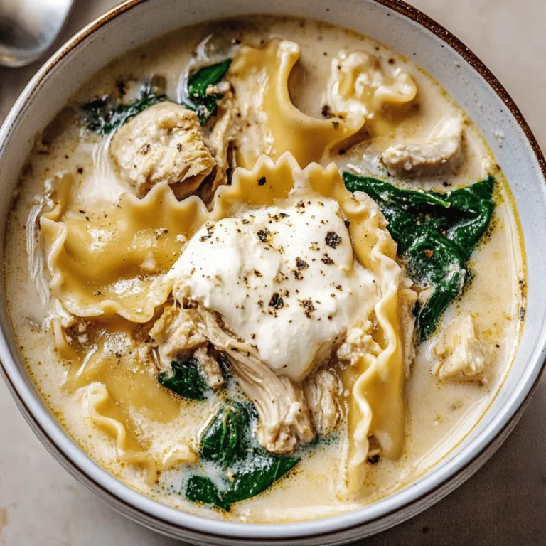 Cozy White Lasagna Soup with Creamy Flavor