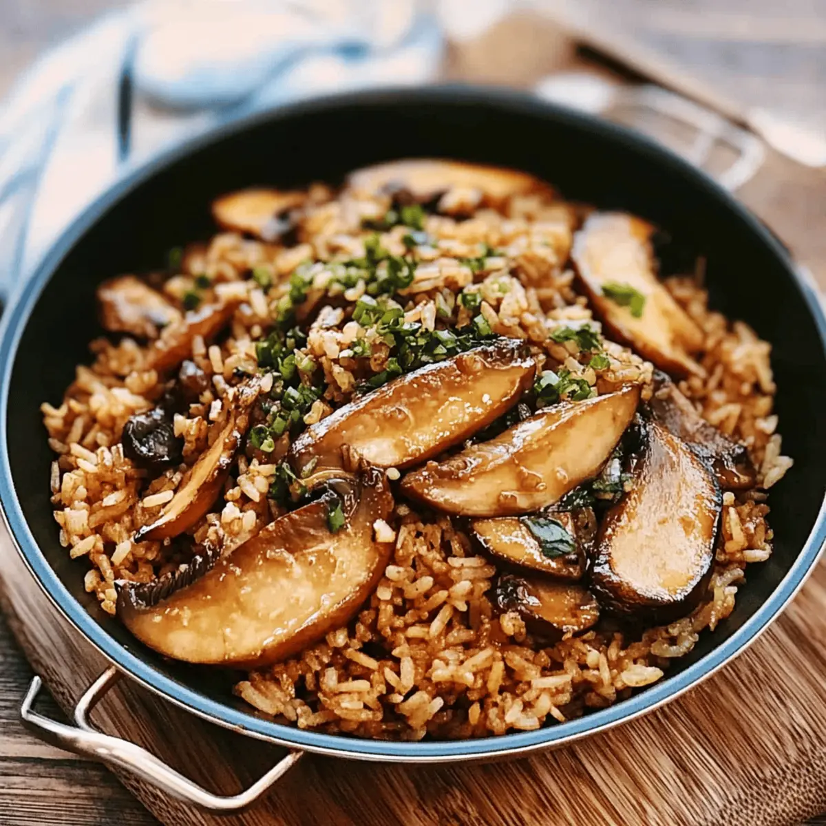One-Pot Soy Sauce Mushroom Rice for a Flavorful Meal