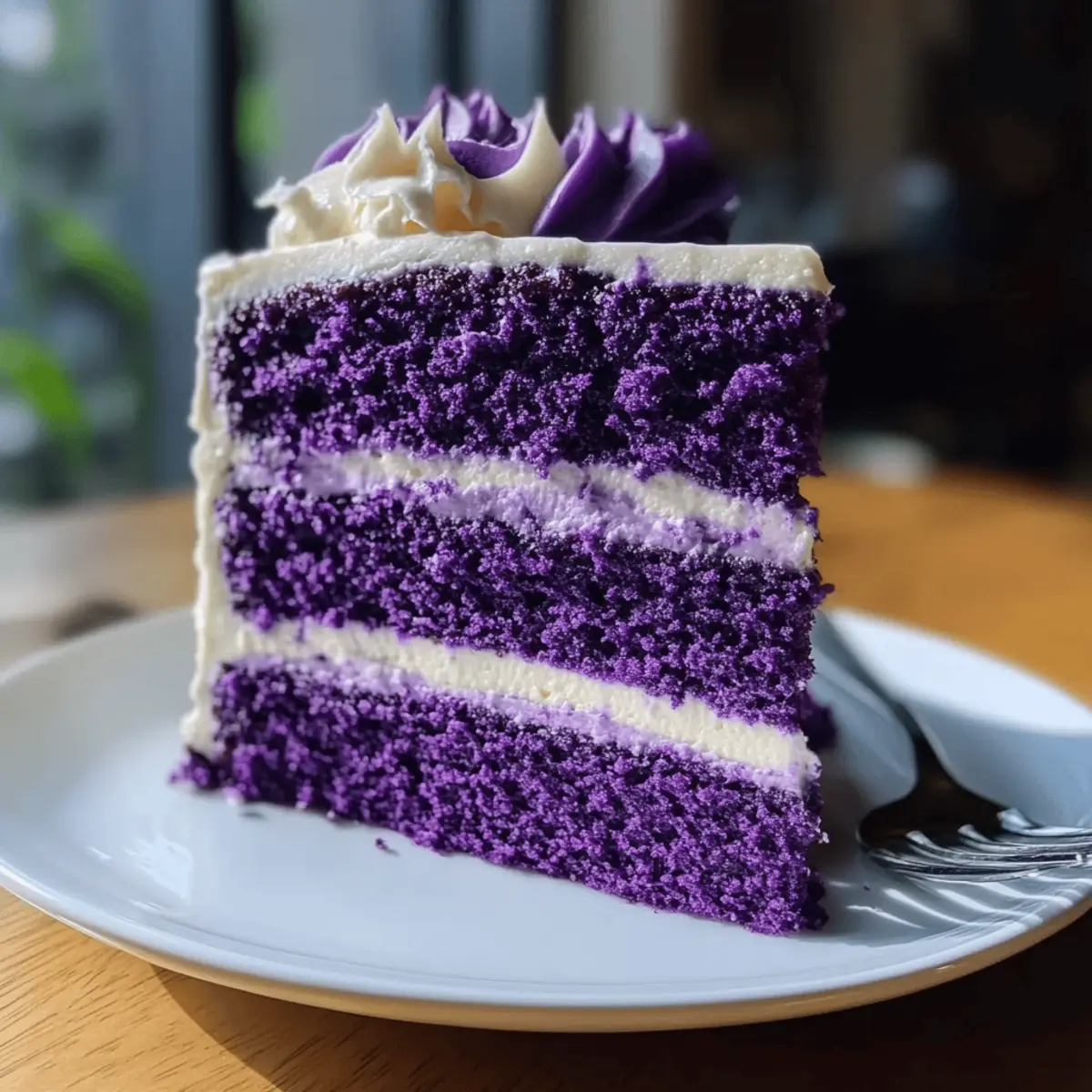 Decadent Royal Purple Velvet Cake Recipe with Cream Cheese Frosting