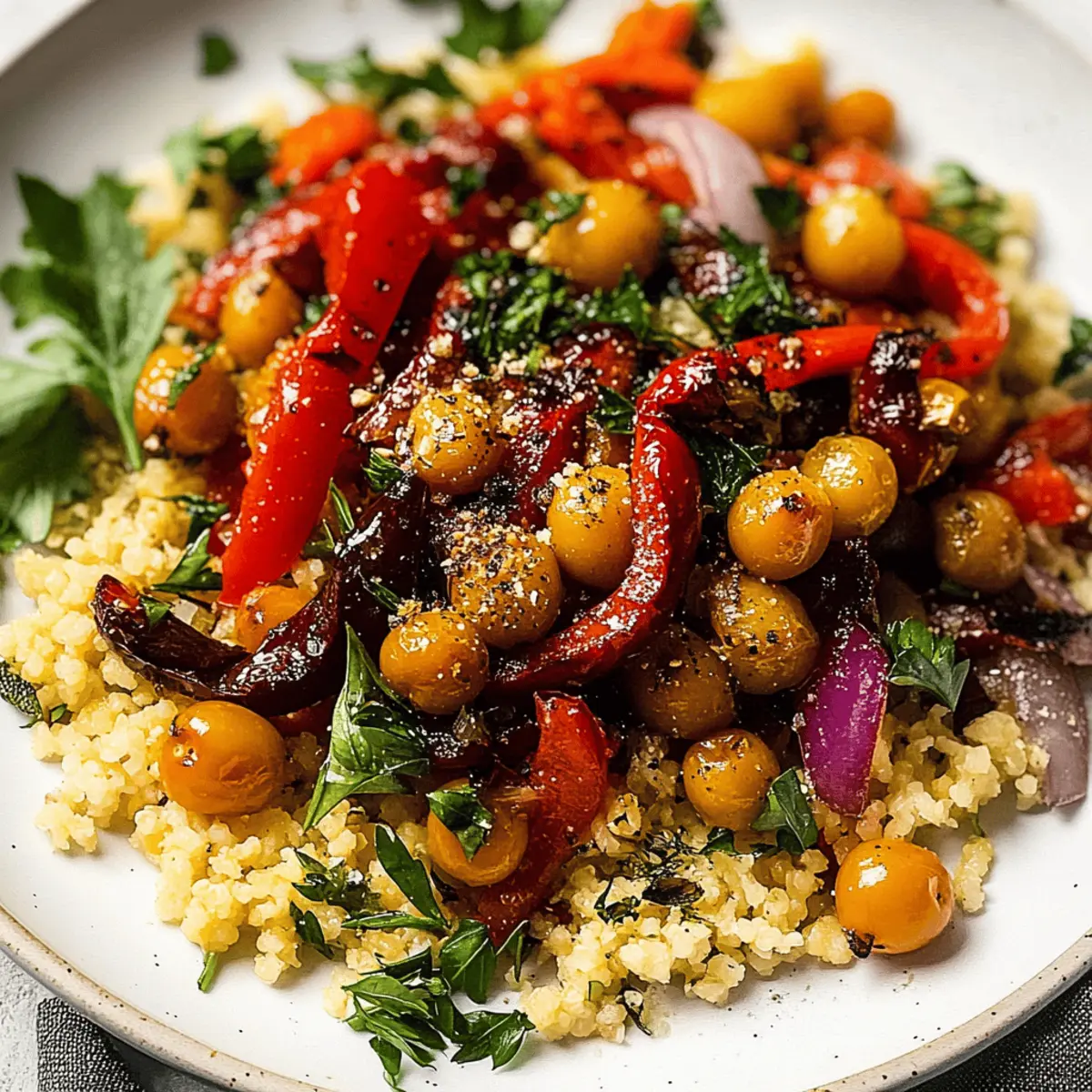 Delicious Roasted Red Pepper Salad with Quinoa and Chickpeas