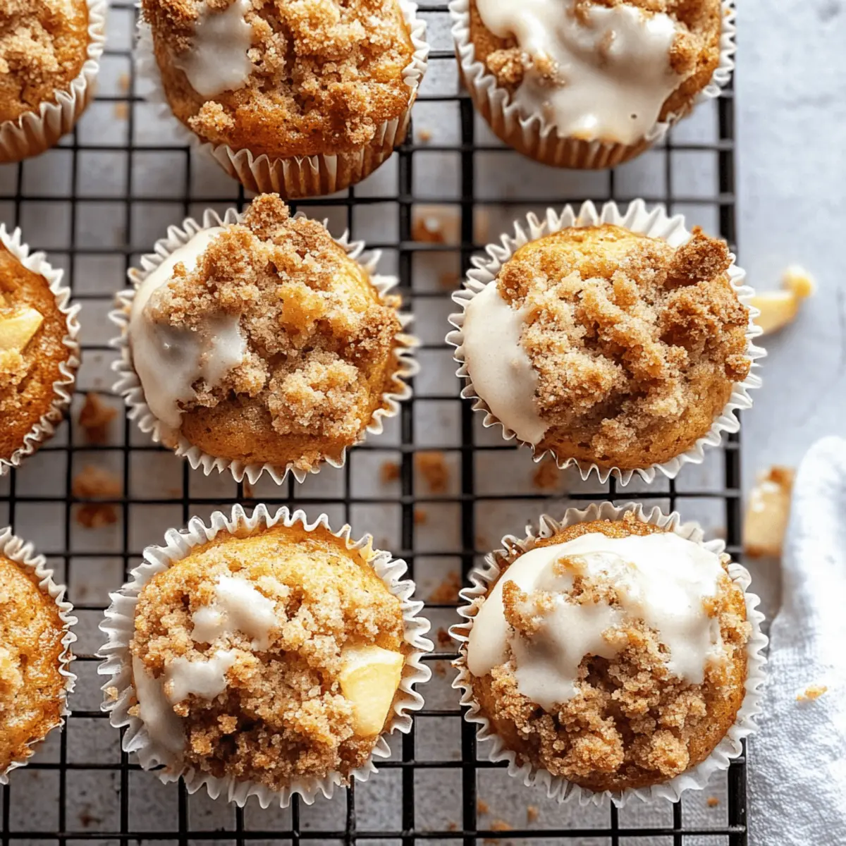 Delicious Apple Muffins with Crispy Streusel Topping Recipe