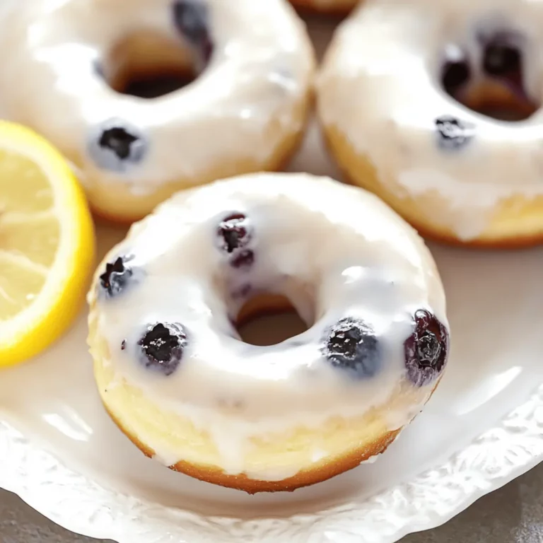Baked Lemon Blueberry Donuts