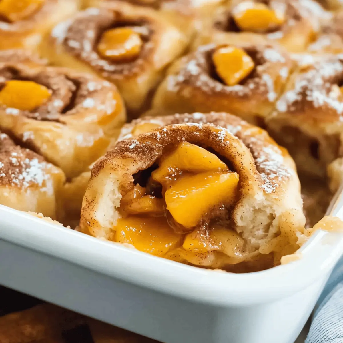 Peach Cobbler Cinnamon Rolls