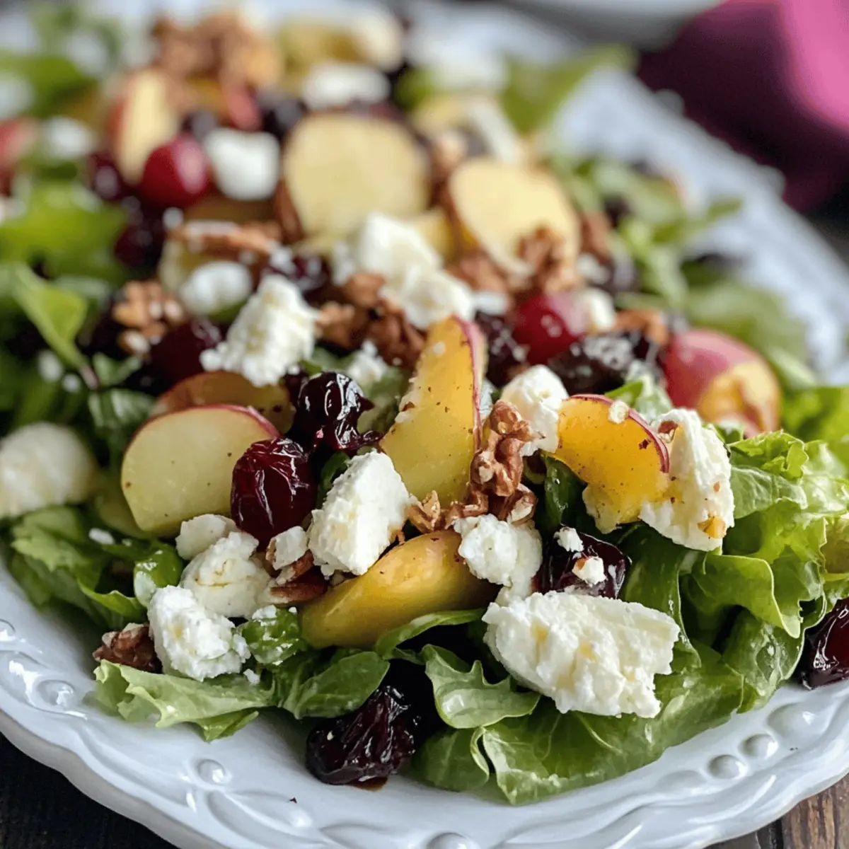 Delicious Holiday Honeycrisp Salad with Maple Cider Vinaigrette
