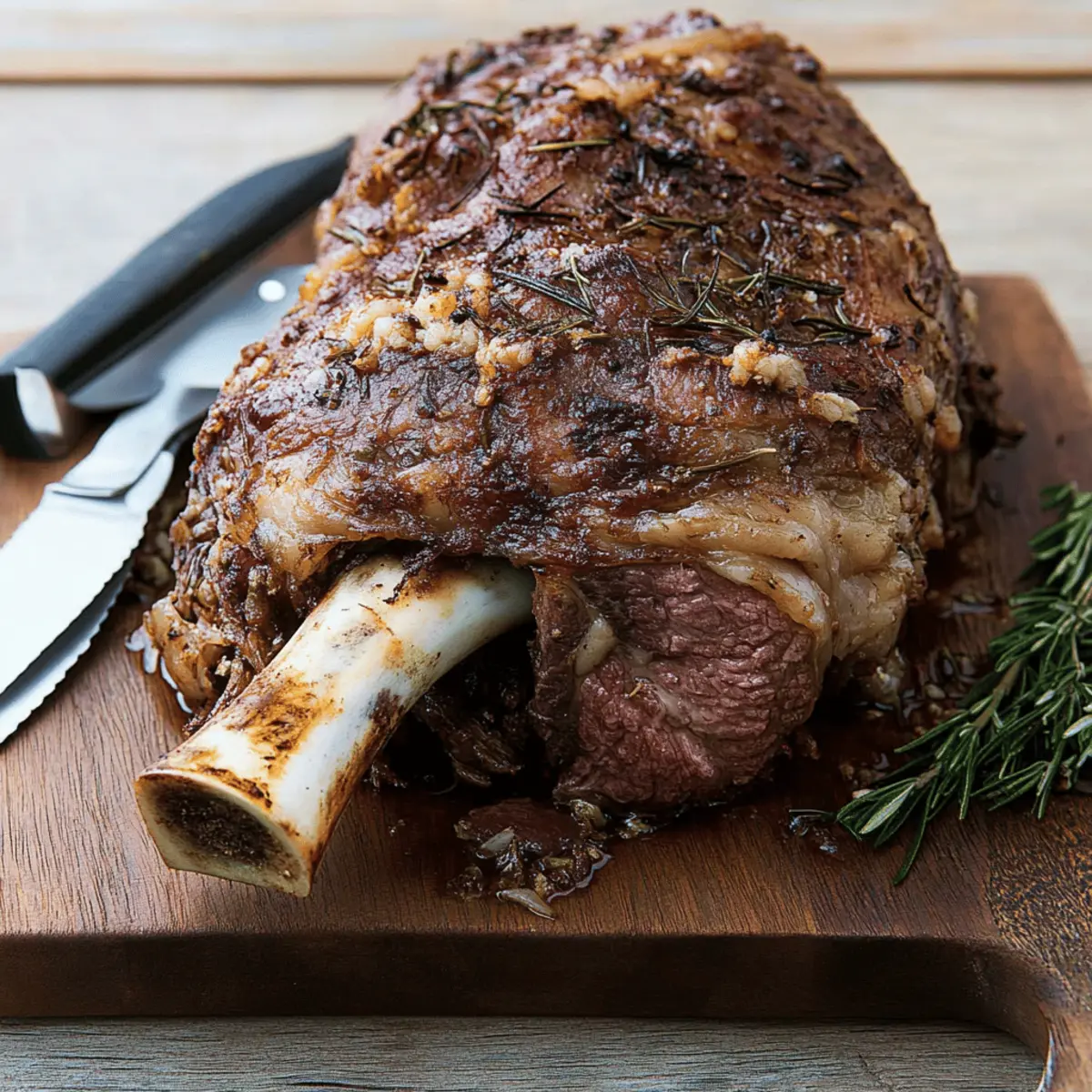 Slow-Roasted Lamb Shoulder with Rosemary & Garlic and Mashed Potatoes