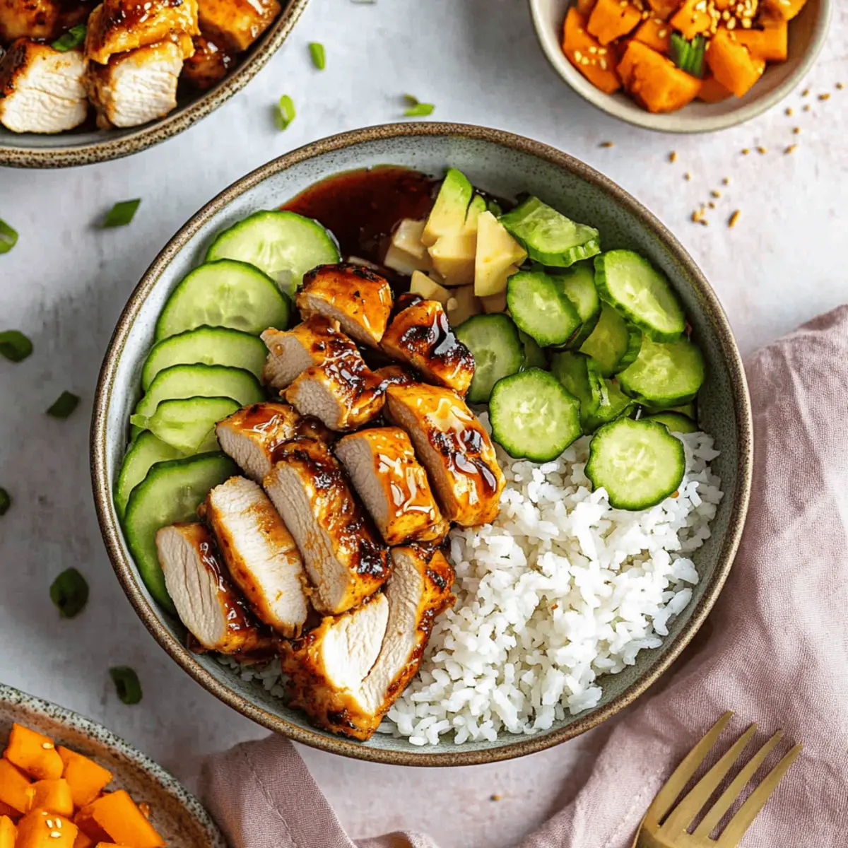 Healthy Hot Honey Chicken Bowls