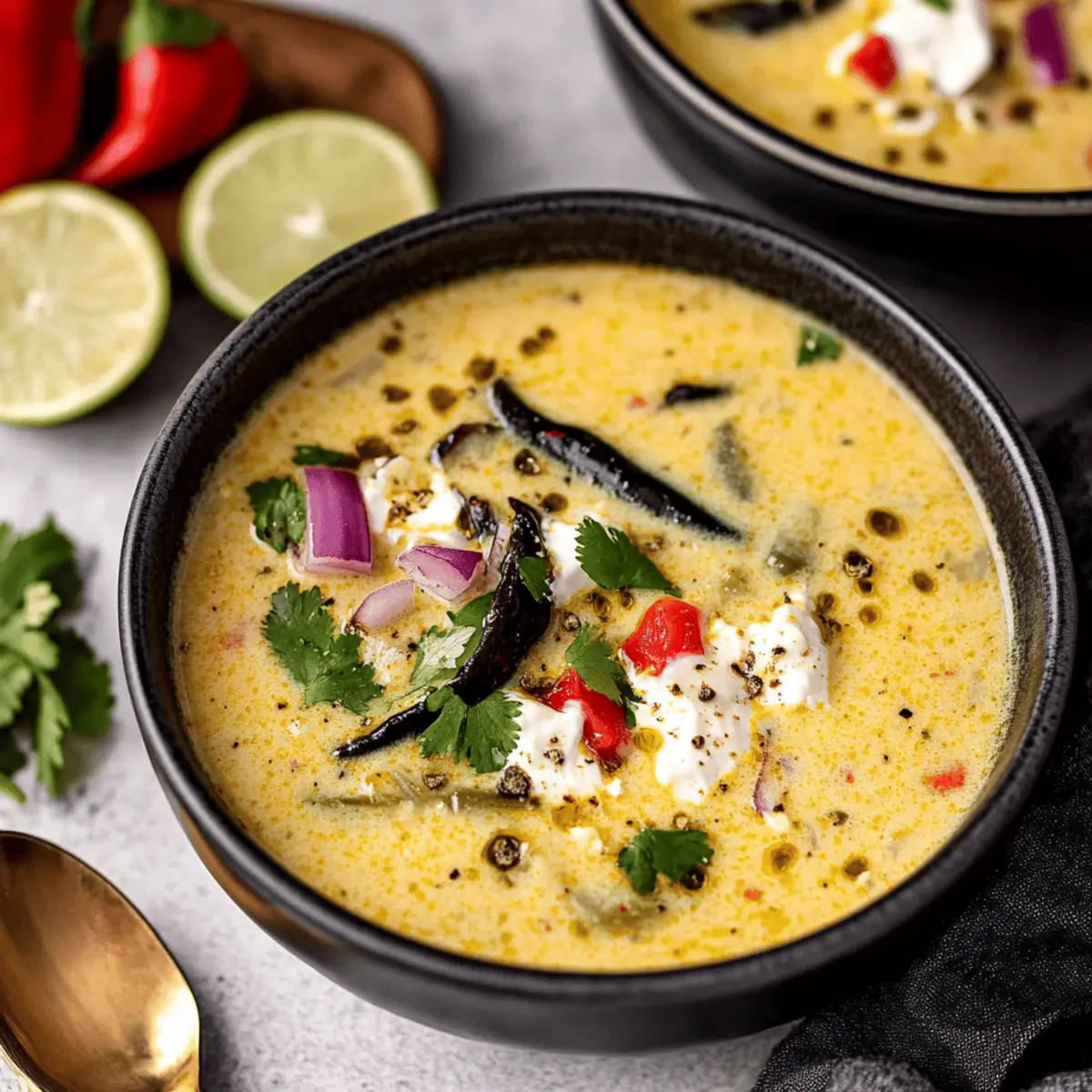 Cozy Roasted Poblano Soup