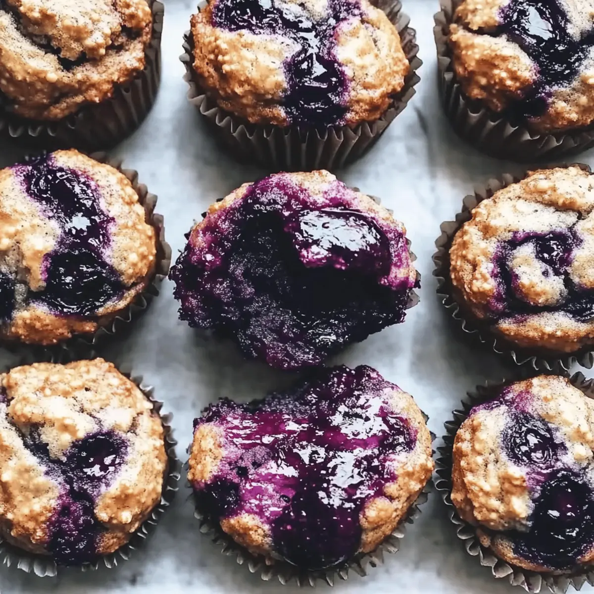 Delicious Cardamom-Spiced Blueberry Jam Muffins Recipe