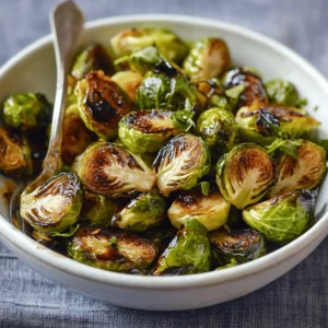 Roasted Brussels Sprouts with Balsamic Glaze