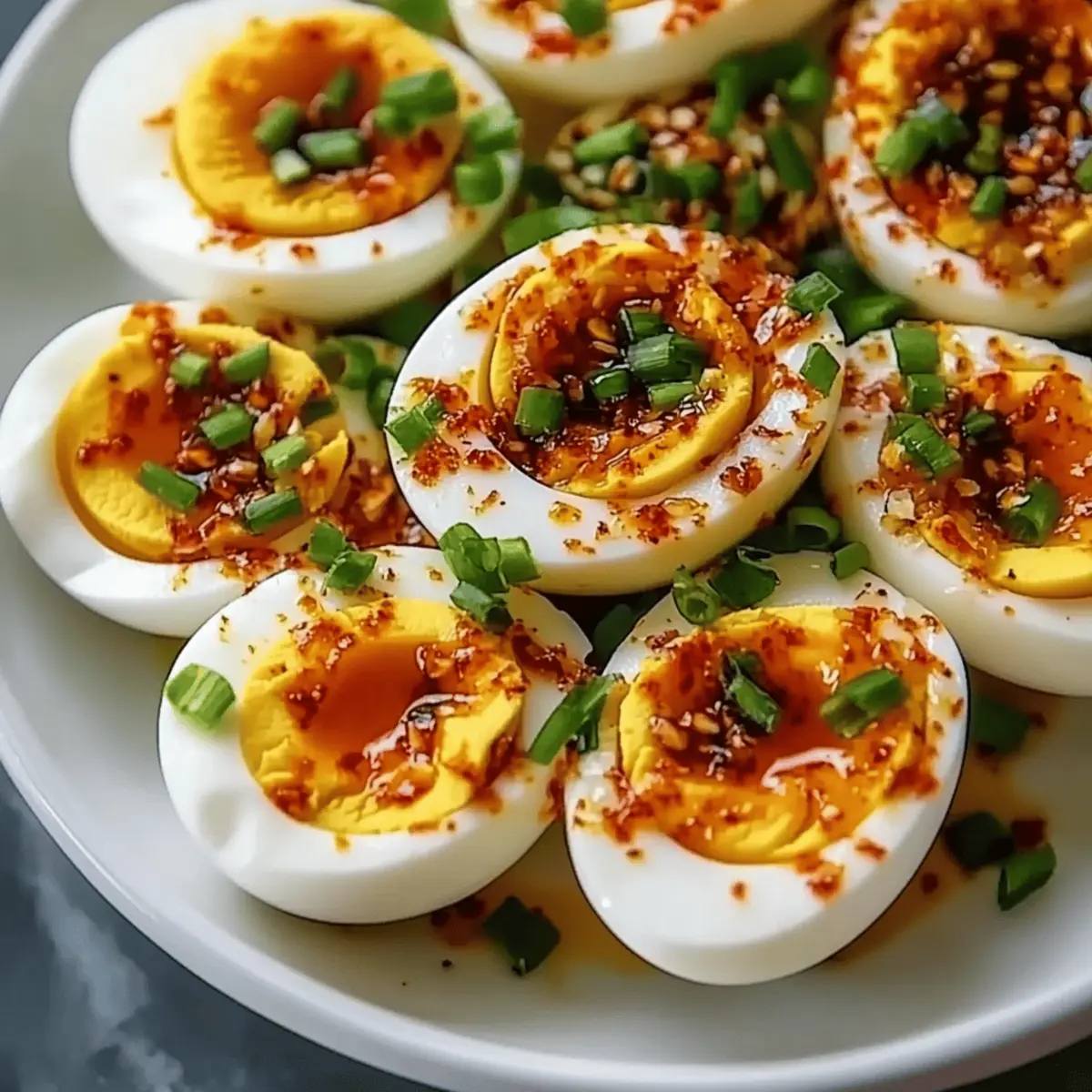 Delicious Spicy Chili Garlic Deviled Eggs Recipe You’ll Love