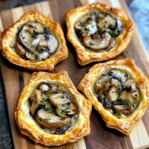 Mushroom, Shallot and Herbed Goat Cheese Tarts