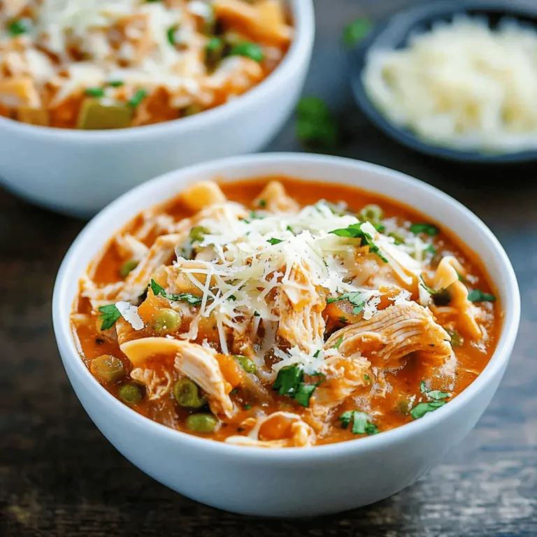 Crockpot Chicken Parmesan Soup