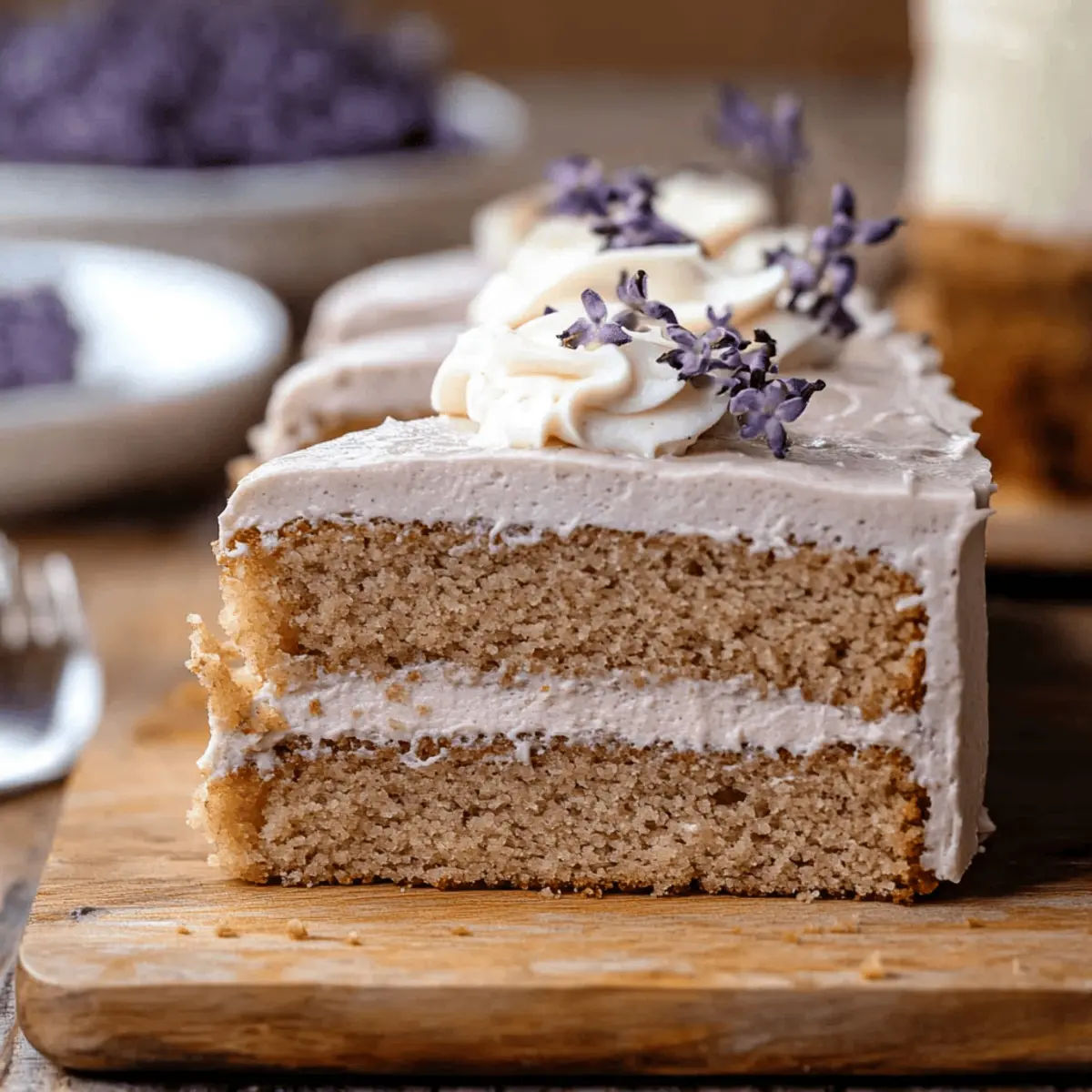 Delicious London Fog Cake with Lavender Cream Cheese Frosting