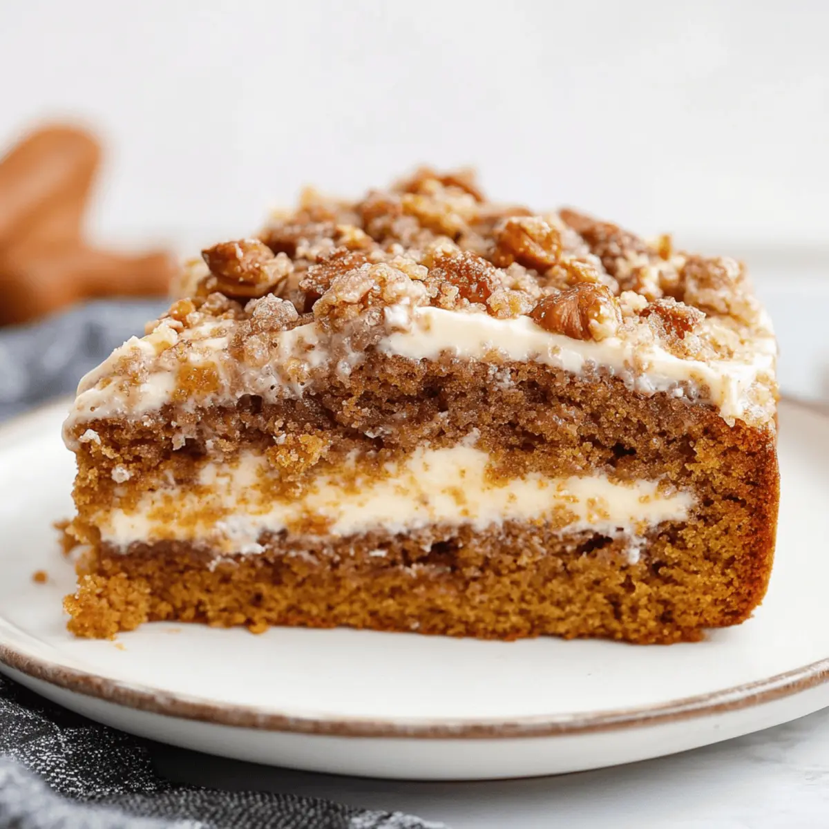 Easy Pumpkin Cake Recipe with Cream Cheese and Streusel Topping
